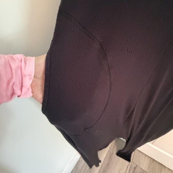 Free People Jumpsuit Womens Large Black cutoff Harem Drop Crotch Intimately FP - Picture 2 of 8